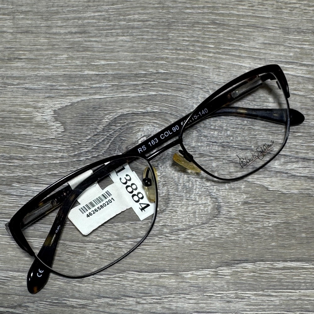 Roberto‎ Steffani RS 163 Eyeglass Frames 56-15-140 Tortoise Arms Crystal Detail